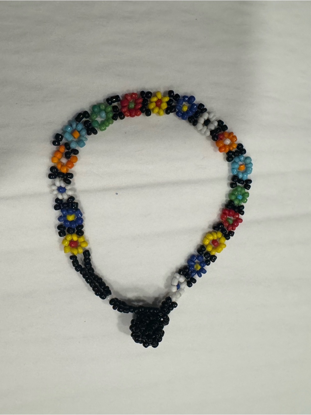 🌷Vintage Colorful Floral Seed Bead Bracelet